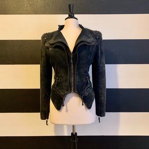 Structured Denim Jacket Black Size L